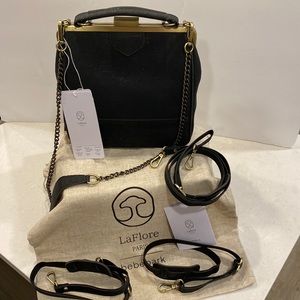 bebebark convertible backpack & handbag by LaFlore Paris color Black